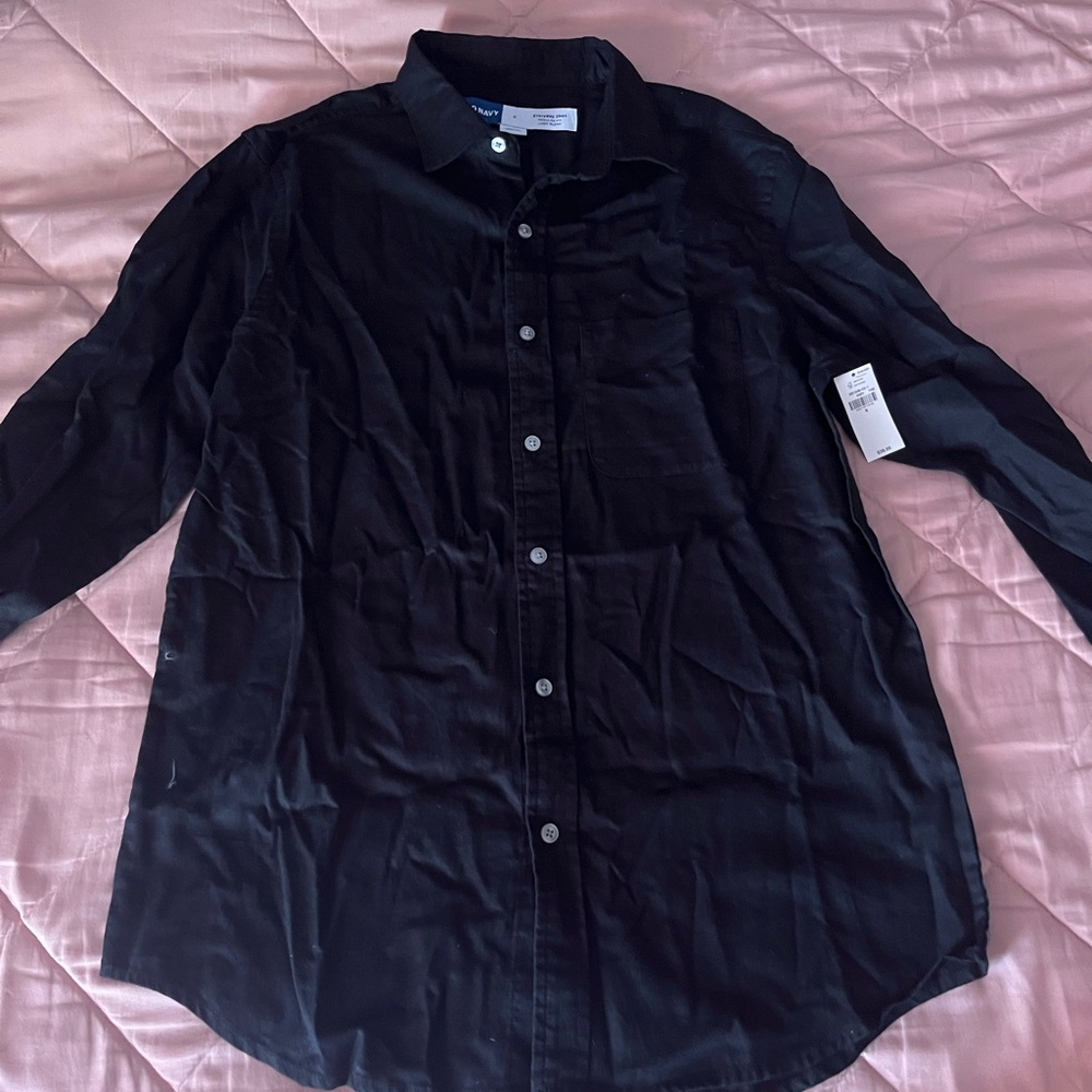 Black button up shirt